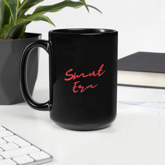 Smut Era Black Glossy Mug - Red