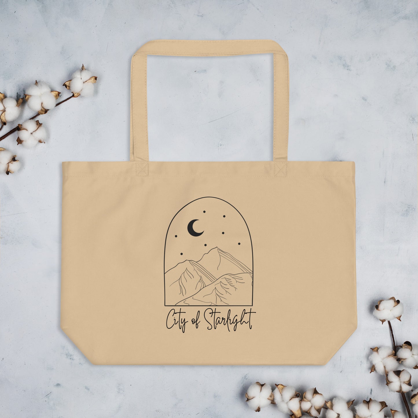 City of Starlight - 100% Cotton - Large organic tote bag