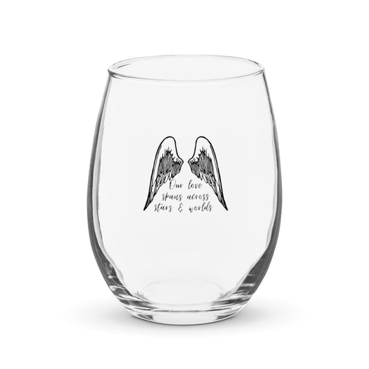 Love Across the Stars & Worlds Stemless wine glass