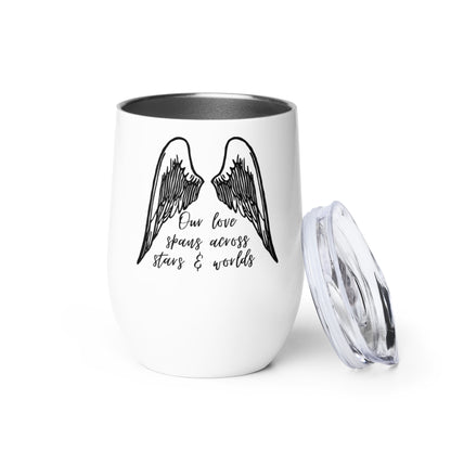 Love Across Stars & Worlds Wine tumbler