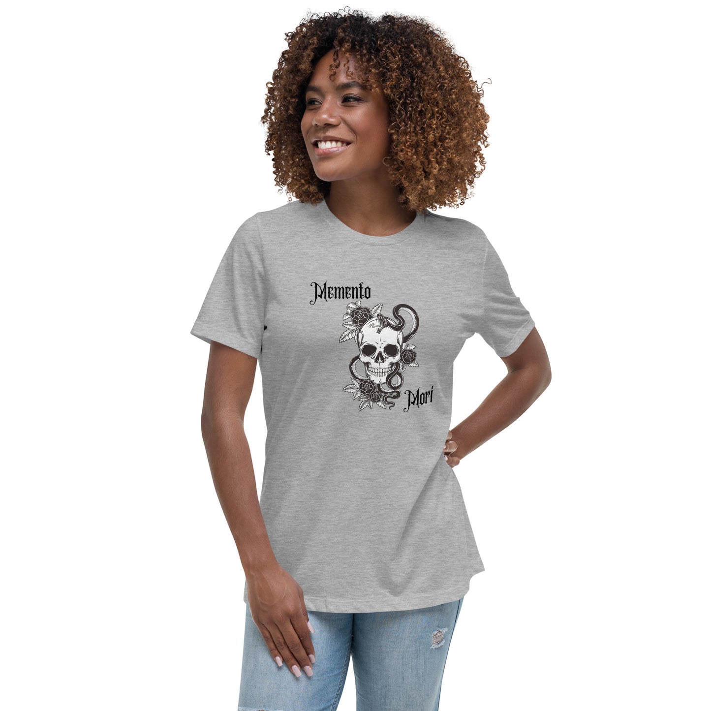 Memento Mori Skull | 100% Cotton - Pre-Shrunk | Women's Relaxed T-Shirt