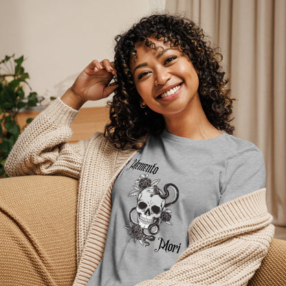 Memento Mori Skull | 100% Cotton - Pre-Shrunk | Women's Relaxed T-Shirt