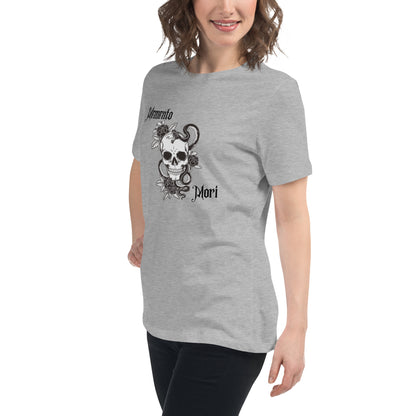 Memento Mori Skull | 100% Cotton - Pre-Shrunk | Women's Relaxed T-Shirt