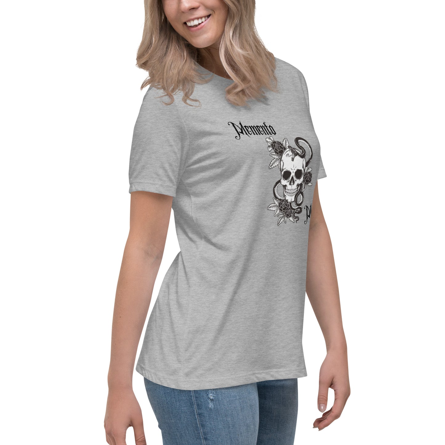 Memento Mori Skull | 100% Cotton - Pre-Shrunk | Women's Relaxed T-Shirt