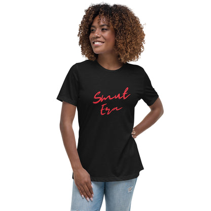 Smut Era - Red Script |  100% Cotton - Pre-Shrunk | Women's Relaxed T-Shirt