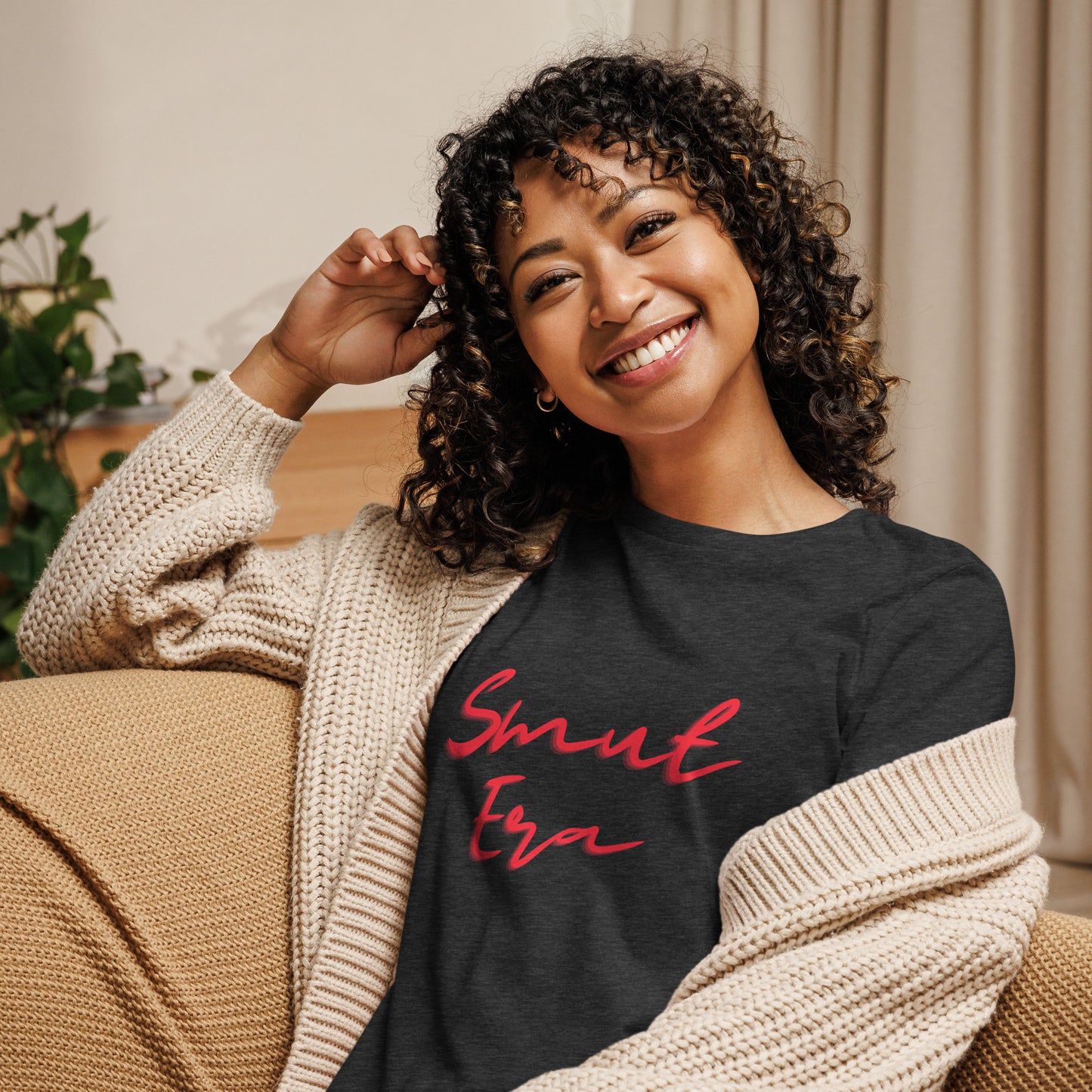 Smut Era - Red Script |  100% Cotton - Pre-Shrunk | Women's Relaxed T-Shirt