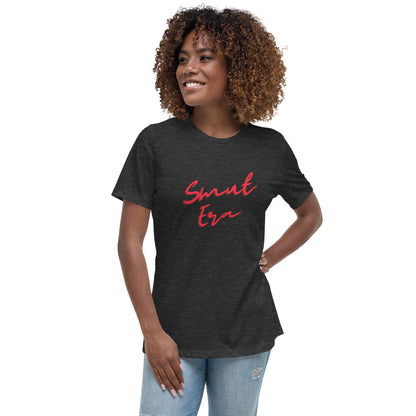 Smut Era - Red Script |  100% Cotton - Pre-Shrunk | Women's Relaxed T-Shirt