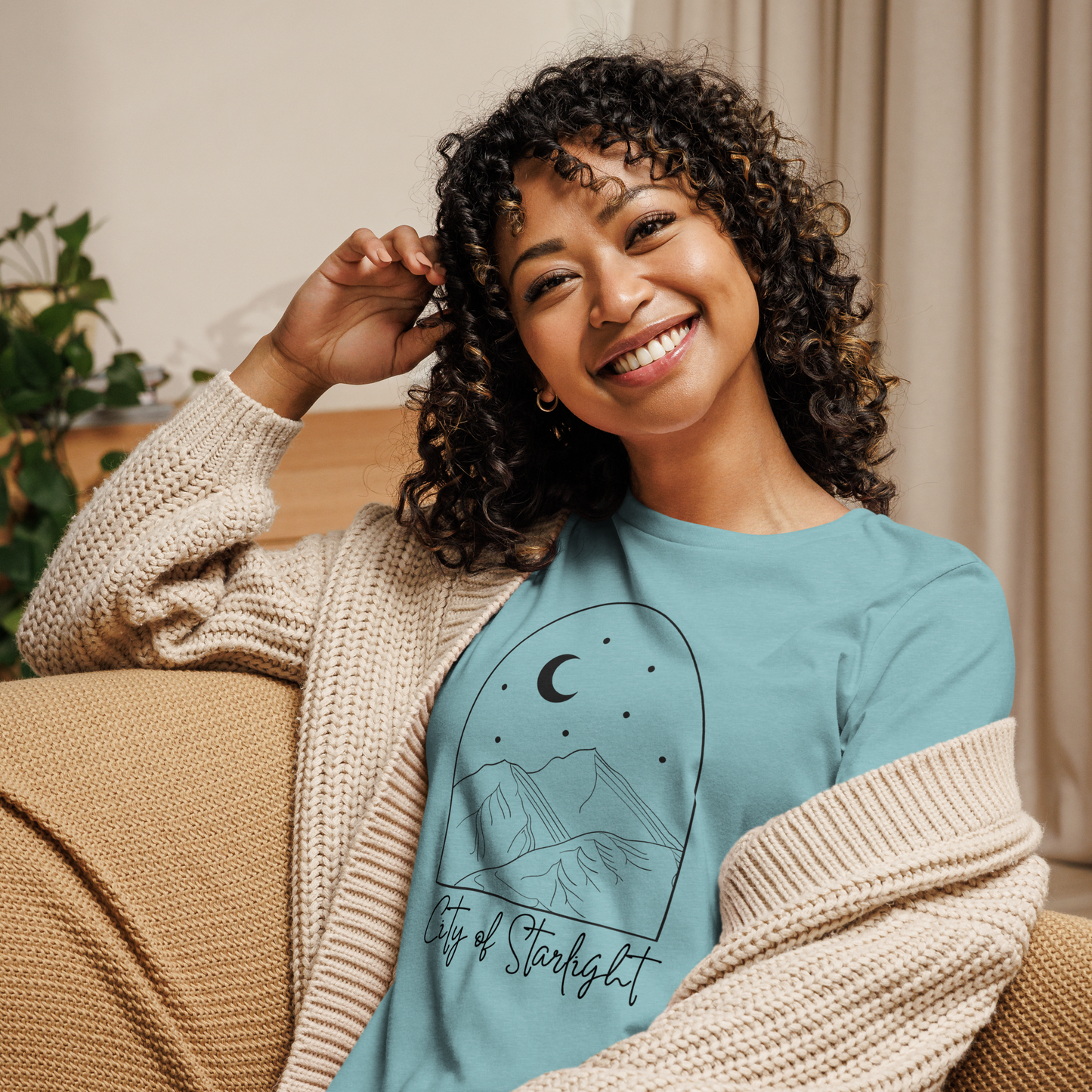 City of Starlight | 100% Cotton - Pre-Shrunk | Women's Relaxed T-Shirt