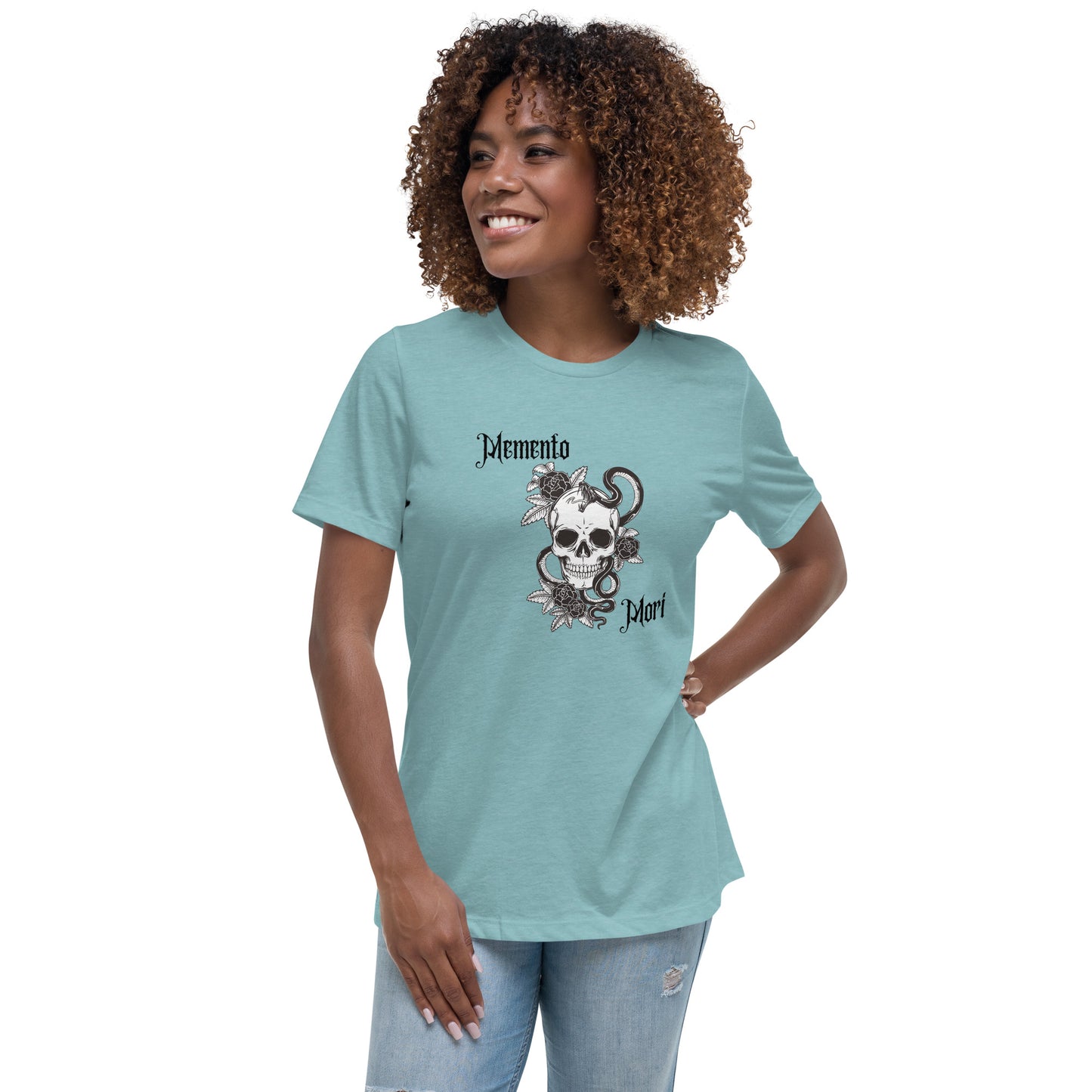 Memento Mori Skull | 100% Cotton - Pre-Shrunk | Women's Relaxed T-Shirt