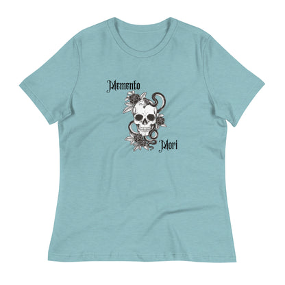 Memento Mori Skull | 100% Cotton - Pre-Shrunk | Women's Relaxed T-Shirt