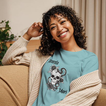 Memento Mori Skull | 100% Cotton - Pre-Shrunk | Women's Relaxed T-Shirt