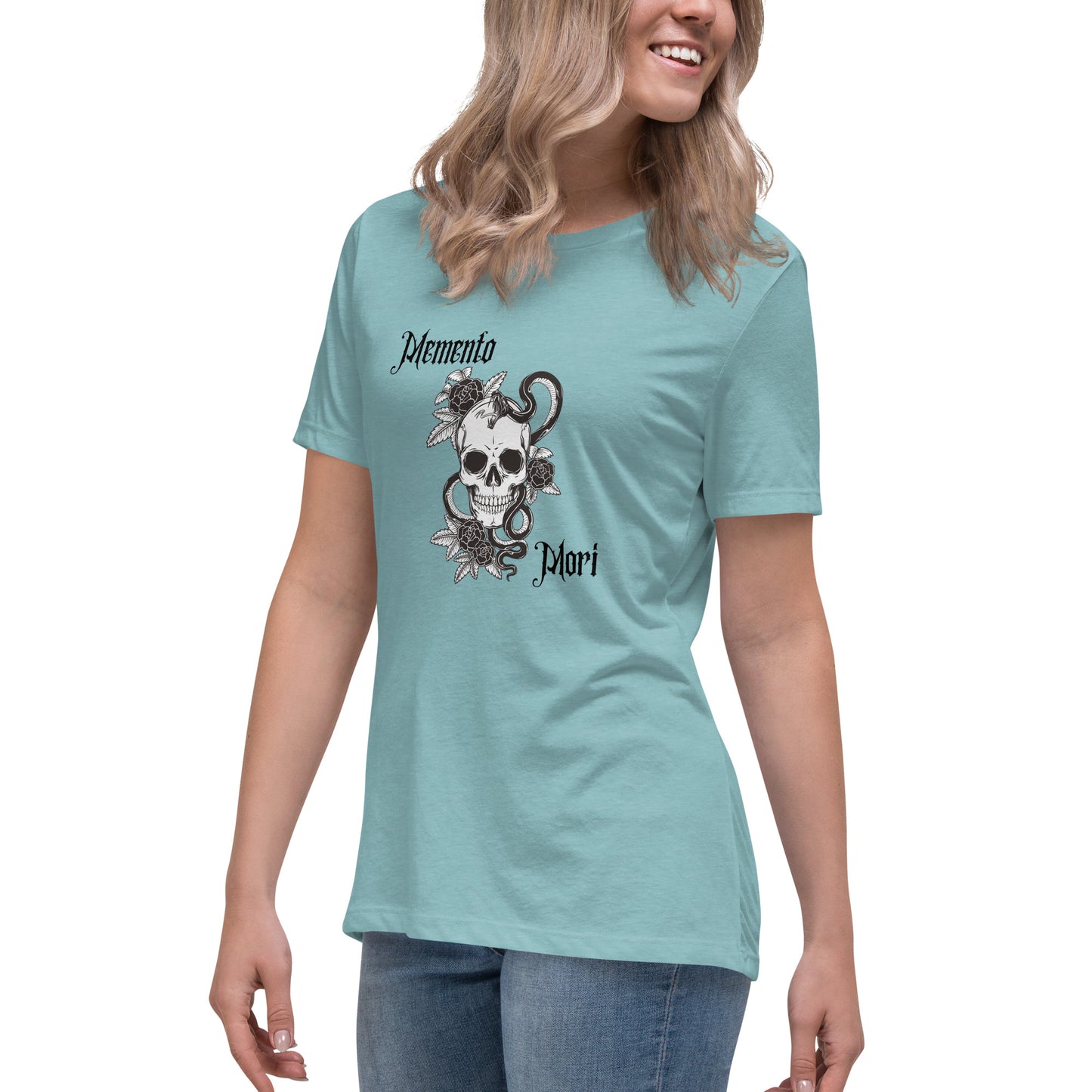 Memento Mori Skull | 100% Cotton - Pre-Shrunk | Women's Relaxed T-Shirt