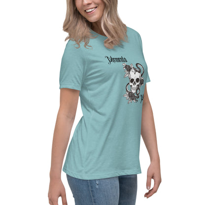 Memento Mori Skull | 100% Cotton - Pre-Shrunk | Women's Relaxed T-Shirt