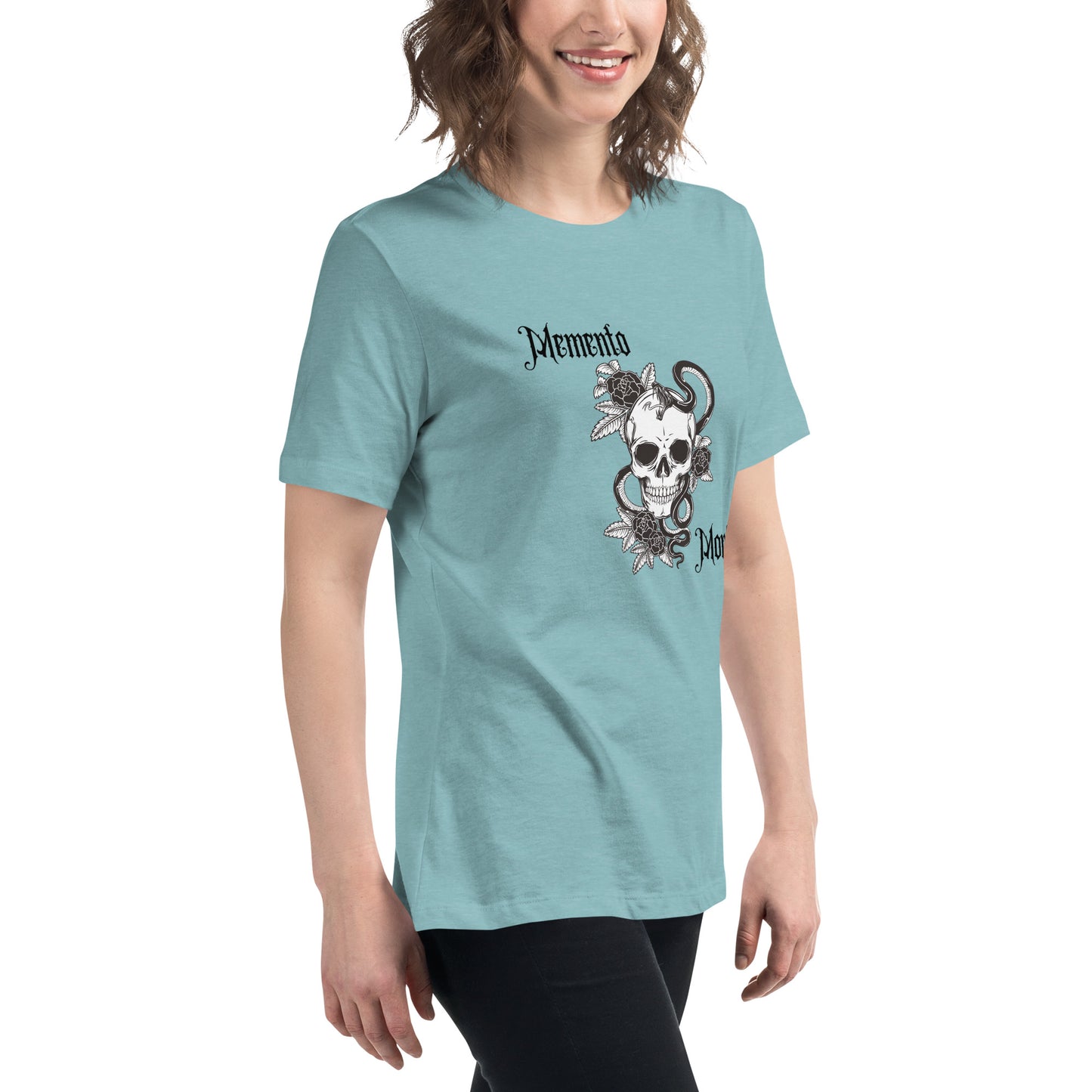 Memento Mori Skull | 100% Cotton - Pre-Shrunk | Women's Relaxed T-Shirt