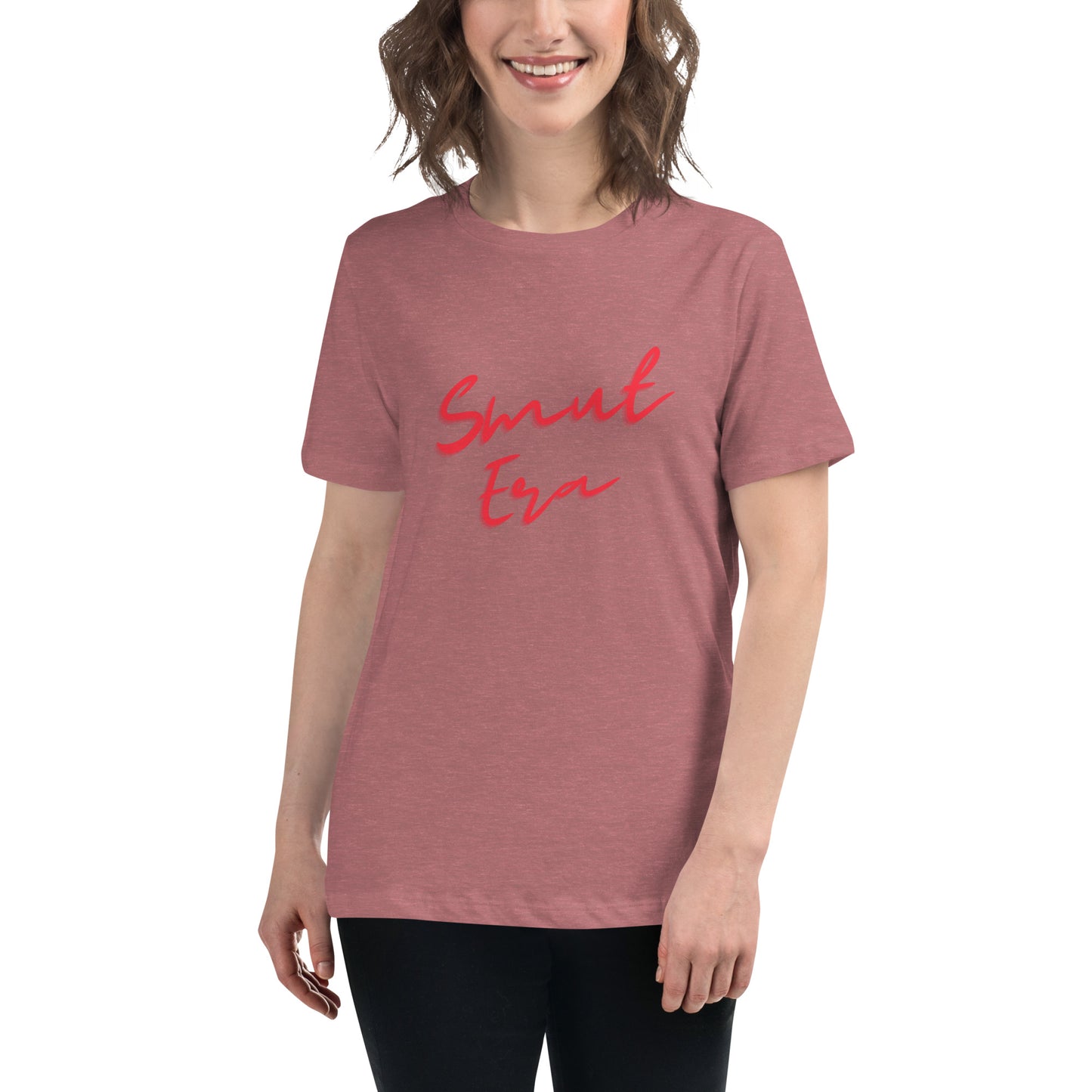 Smut Era - Red Script |  100% Cotton - Pre-Shrunk | Women's Relaxed T-Shirt