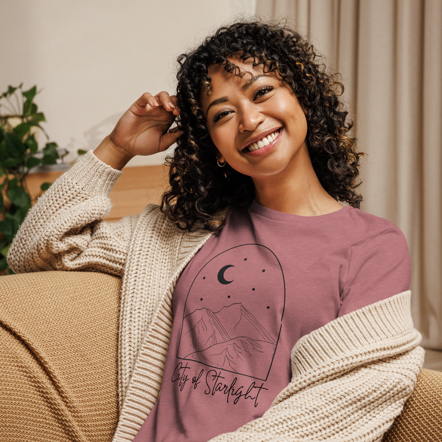 City of Starlight | 100% Cotton - Pre-Shrunk | Women's Relaxed T-Shirt