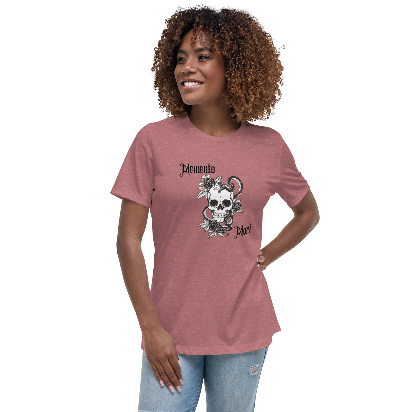 Memento Mori Skull | 100% Cotton - Pre-Shrunk | Women's Relaxed T-Shirt