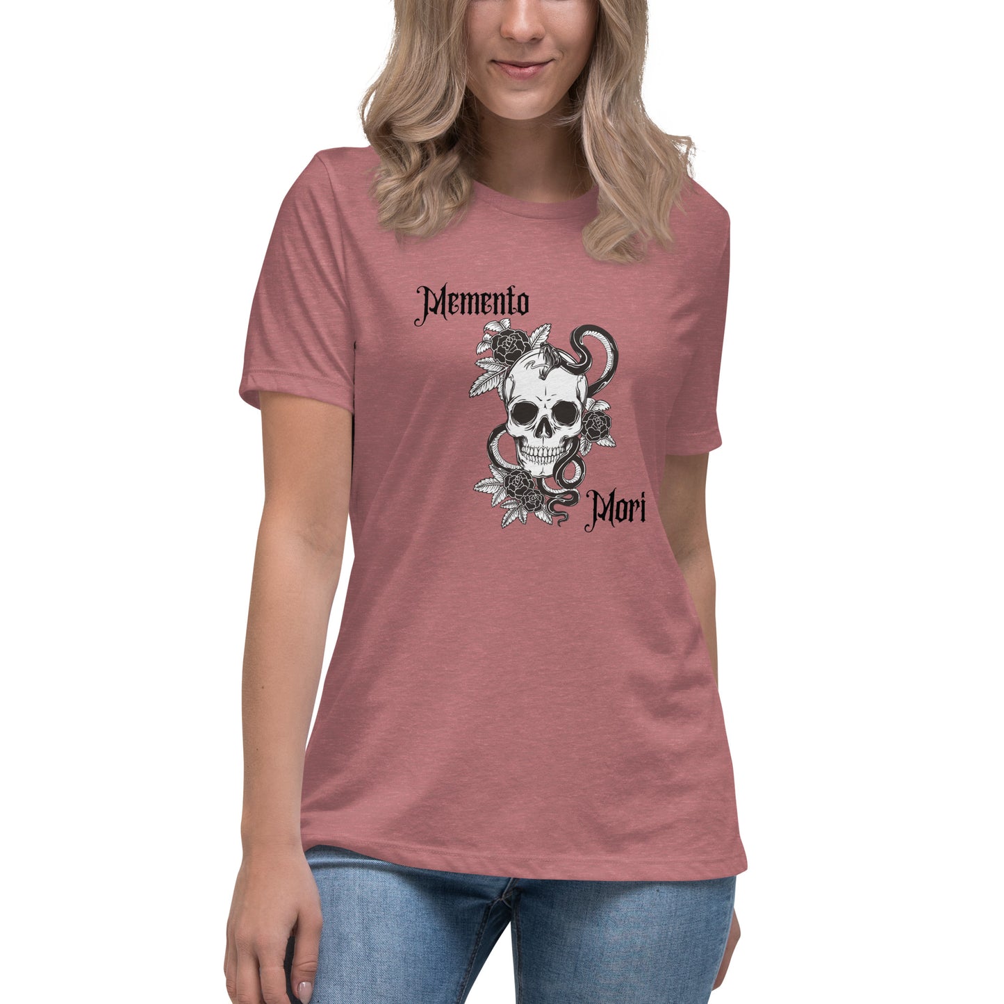 Memento Mori Skull | 100% Cotton - Pre-Shrunk | Women's Relaxed T-Shirt