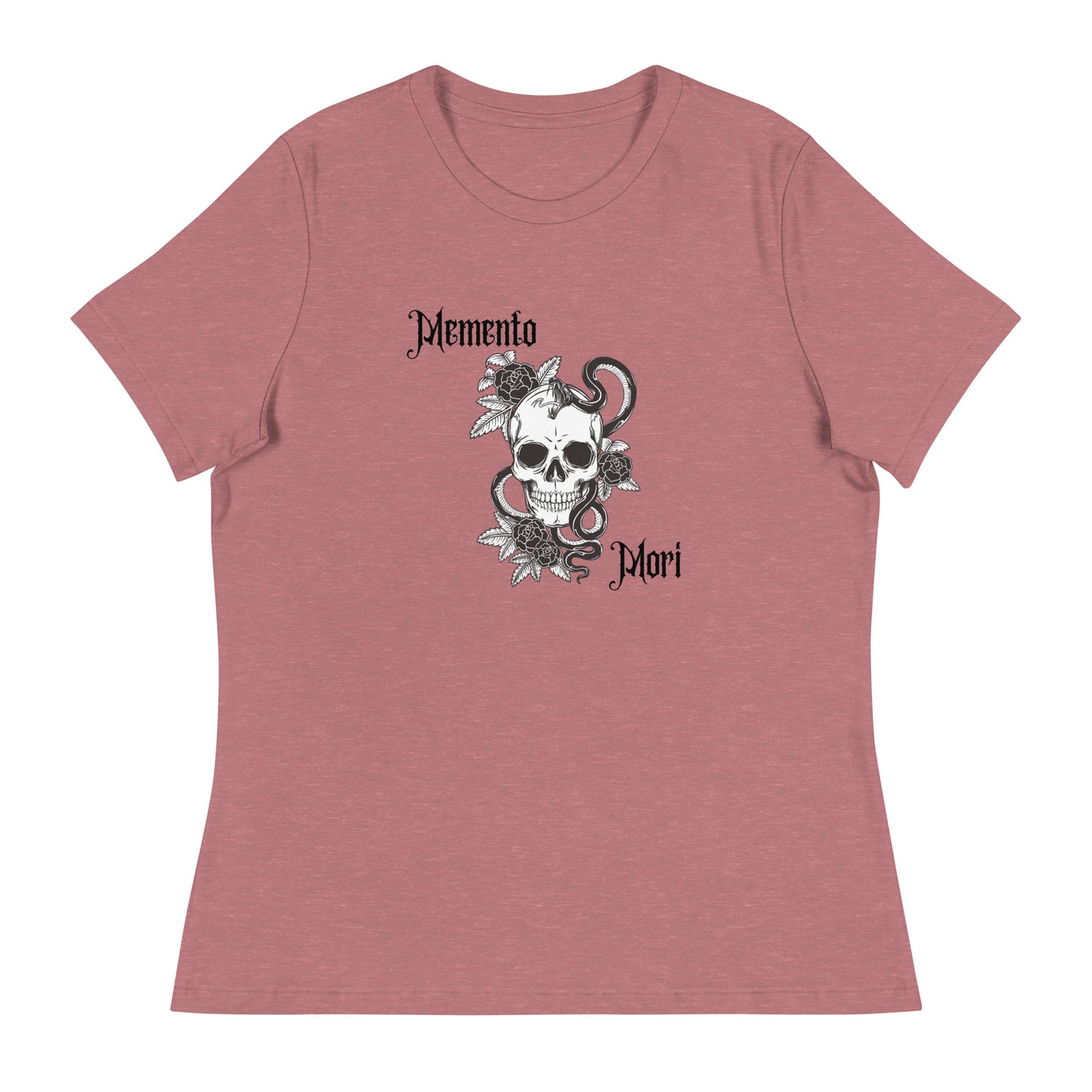 Memento Mori Skull | 100% Cotton - Pre-Shrunk | Women's Relaxed T-Shirt