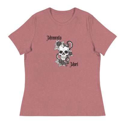 Memento Mori Skull | 100% Cotton - Pre-Shrunk | Women's Relaxed T-Shirt