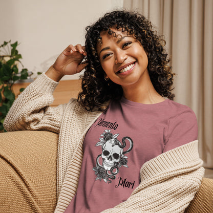 Memento Mori Skull | 100% Cotton - Pre-Shrunk | Women's Relaxed T-Shirt