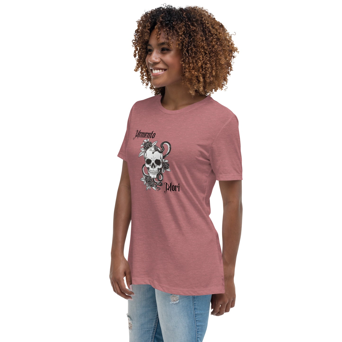 Memento Mori Skull | 100% Cotton - Pre-Shrunk | Women's Relaxed T-Shirt