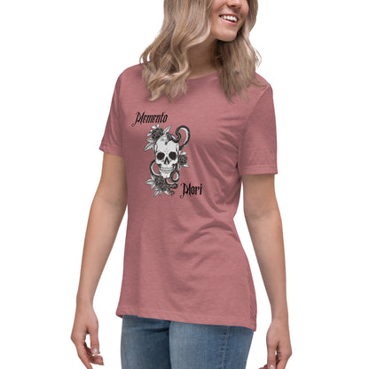 Memento Mori Skull | 100% Cotton - Pre-Shrunk | Women's Relaxed T-Shirt