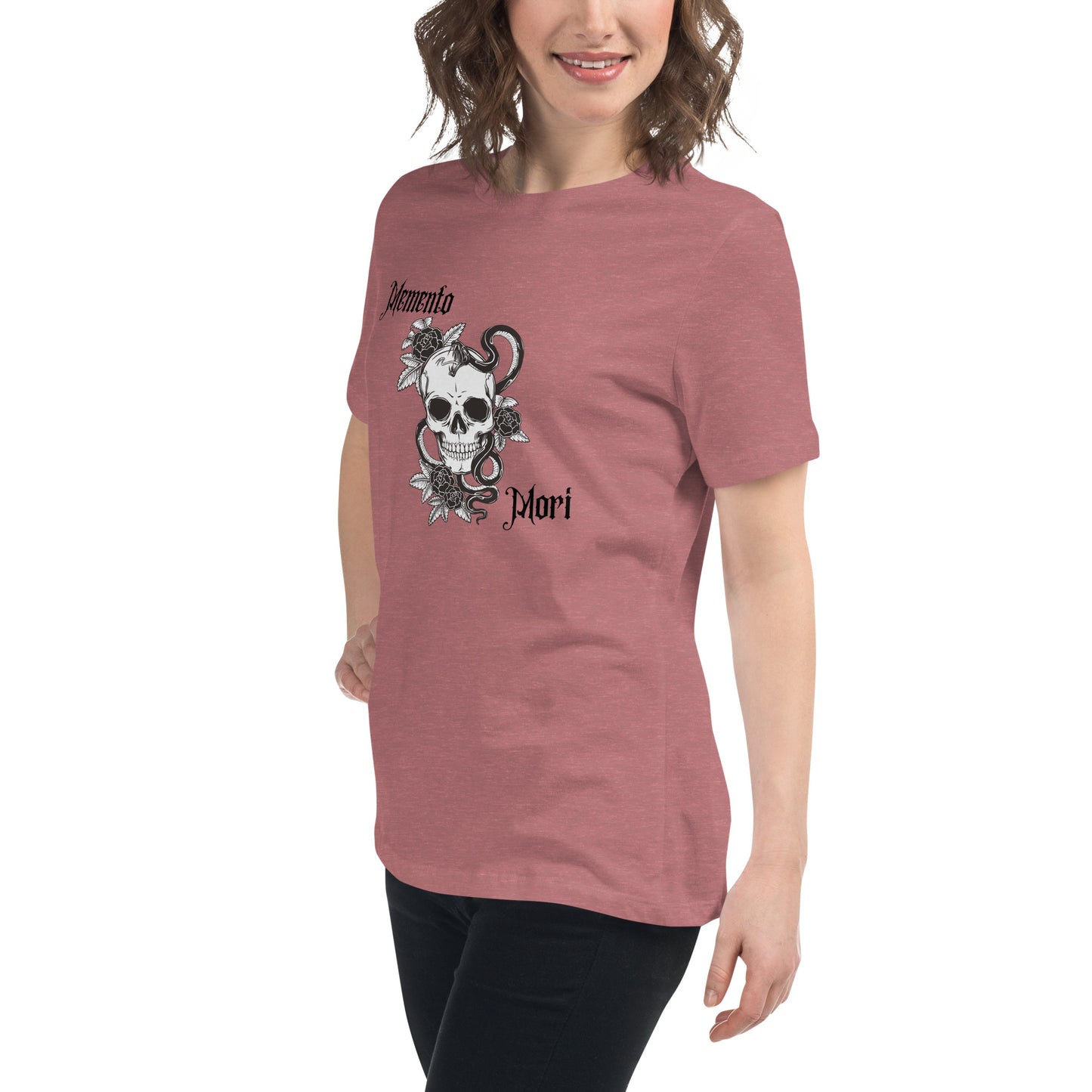 Memento Mori Skull | 100% Cotton - Pre-Shrunk | Women's Relaxed T-Shirt