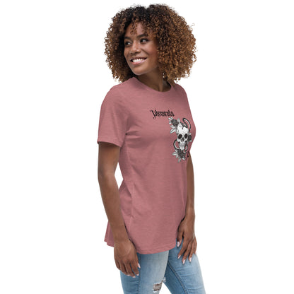 Memento Mori Skull | 100% Cotton - Pre-Shrunk | Women's Relaxed T-Shirt