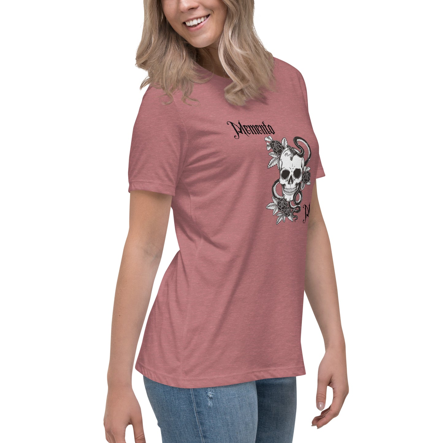 Memento Mori Skull | 100% Cotton - Pre-Shrunk | Women's Relaxed T-Shirt