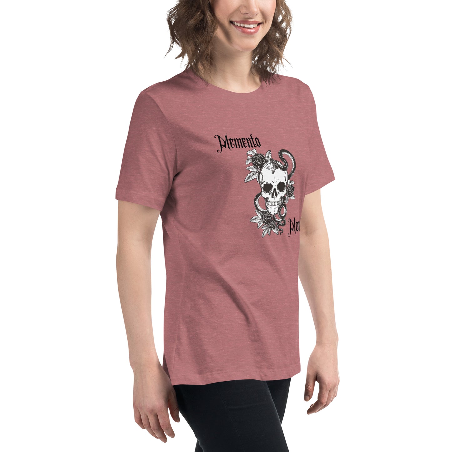 Memento Mori Skull | 100% Cotton - Pre-Shrunk | Women's Relaxed T-Shirt