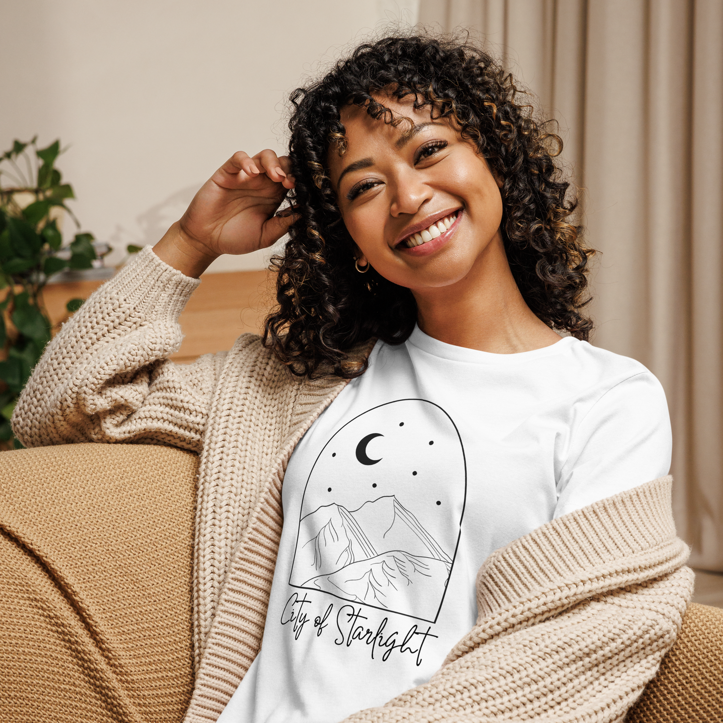 City of Starlight | 100% Cotton - Pre-Shrunk | Women's Relaxed T-Shirt