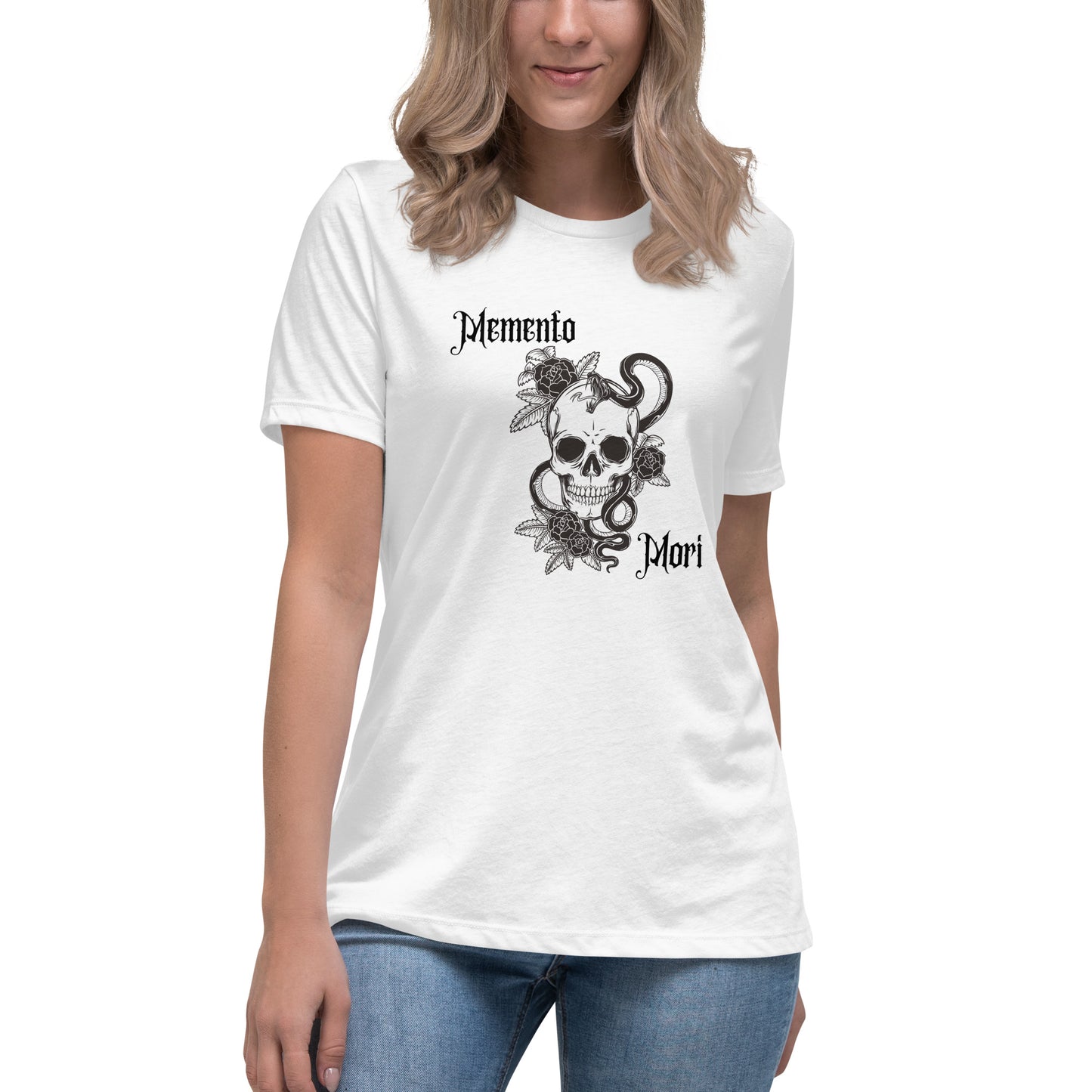 Memento Mori Skull | 100% Cotton - Pre-Shrunk | Women's Relaxed T-Shirt