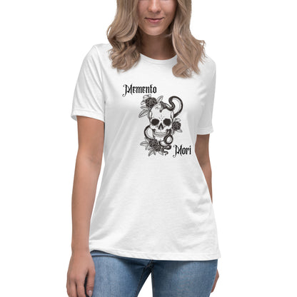 Memento Mori Skull | 100% Cotton - Pre-Shrunk | Women's Relaxed T-Shirt