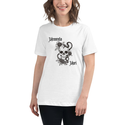 Memento Mori Skull | 100% Cotton - Pre-Shrunk | Women's Relaxed T-Shirt