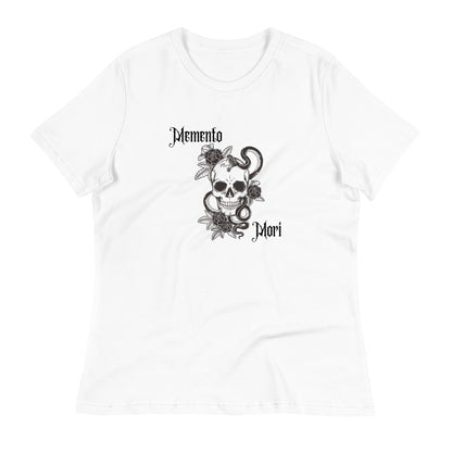 Memento Mori Skull | 100% Cotton - Pre-Shrunk | Women's Relaxed T-Shirt