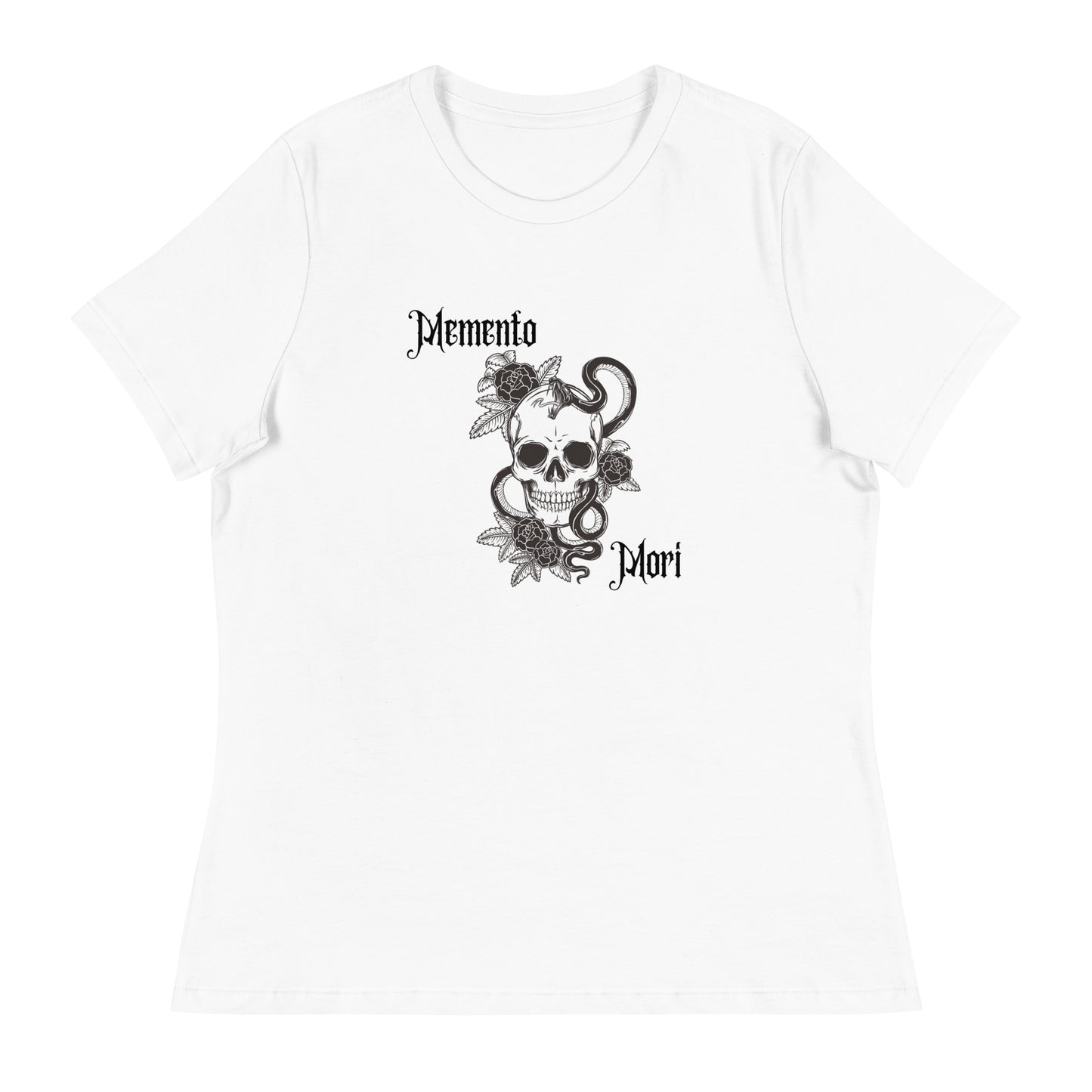 Memento Mori Skull | 100% Cotton - Pre-Shrunk | Women's Relaxed T-Shirt