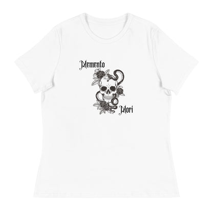 Memento Mori Skull | 100% Cotton - Pre-Shrunk | Women's Relaxed T-Shirt