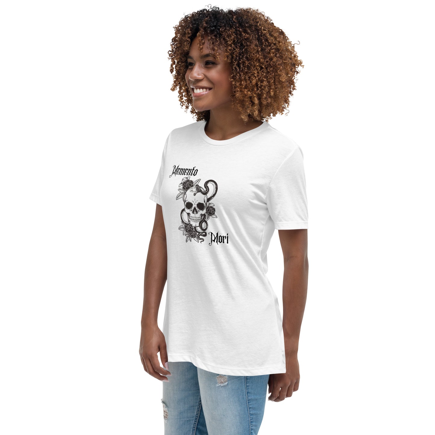 Memento Mori Skull | 100% Cotton - Pre-Shrunk | Women's Relaxed T-Shirt