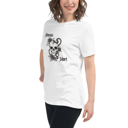 Memento Mori Skull | 100% Cotton - Pre-Shrunk | Women's Relaxed T-Shirt