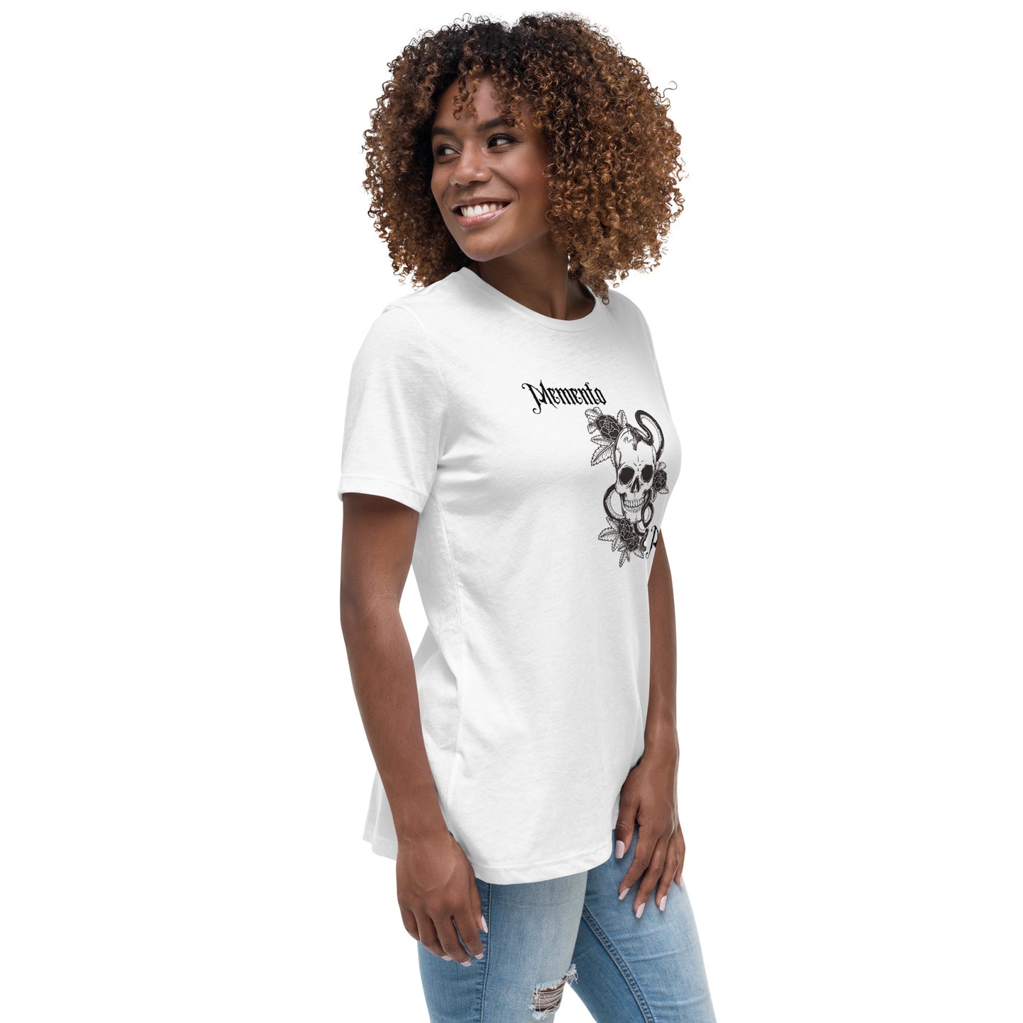 Memento Mori Skull | 100% Cotton - Pre-Shrunk | Women's Relaxed T-Shirt