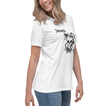 Memento Mori Skull | 100% Cotton - Pre-Shrunk | Women's Relaxed T-Shirt